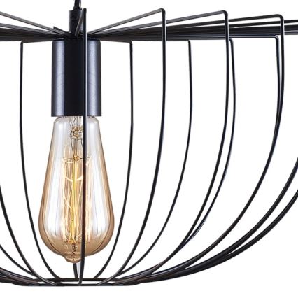 Κρεμαστό φωτιστικό οροφής JASMINA 1xE27/20W/230V διάμετρος 40 cm μαύρο