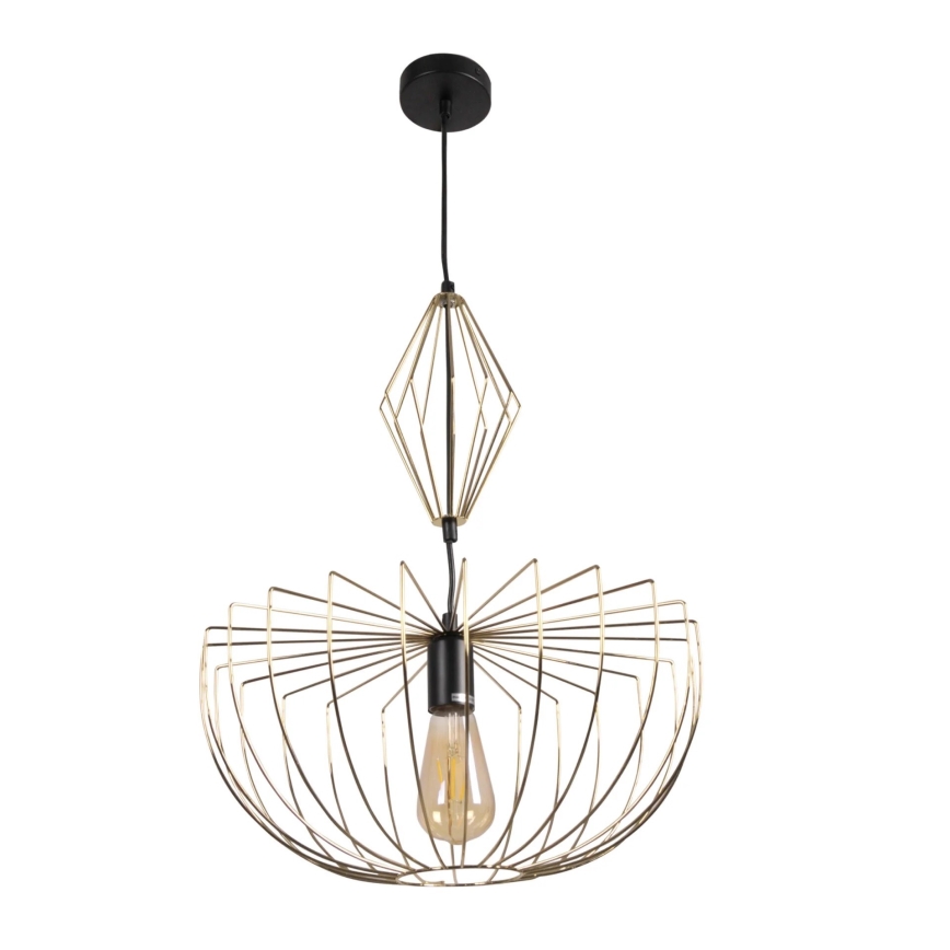 Κρεμαστό φωτιστικό οροφής JASMINA 1xE27/20W/230V διάμετρος 40 cm χρυσό