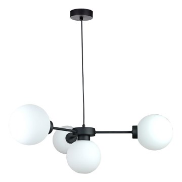 Κρεμαστό φωτιστικό οροφής KALIOPE 4xE14/50W/230V μαύρο/λευκό