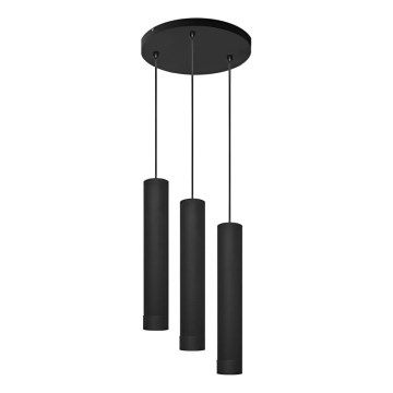 Κρεμαστό φωτιστικό οροφής KARADON 3xGU10/30W/230V μαύρο