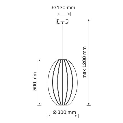 Κρεμαστό φωτιστικό οροφής KAREI 1xE27/20W/230V διάμετρος 30 cm λευκό