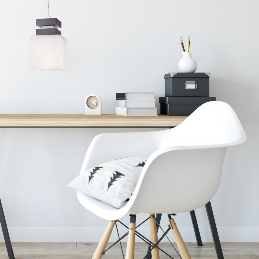 Κρεμαστό φωτιστικό οροφής KUBUS 1xE27/60W/230V οξιά