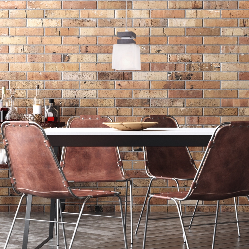 Κρεμαστό φωτιστικό οροφής KUBUS 1xE27/60W/230V οξιά