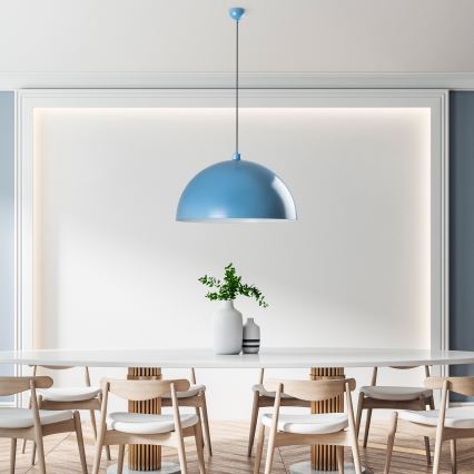 Κρεμαστό φωτιστικό οροφής KURE 1xE27/40W/230V μπλε