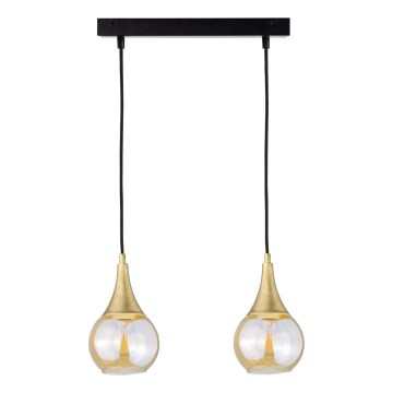 Κρεμαστό φωτιστικό οροφής LACRIMA HONEY 2xE27/60W/230V