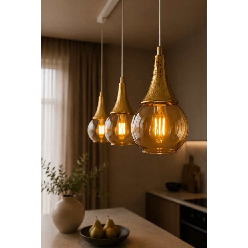 Κρεμαστό φωτιστικό οροφής LACRIMA WHITE 3xE27/60W/230V