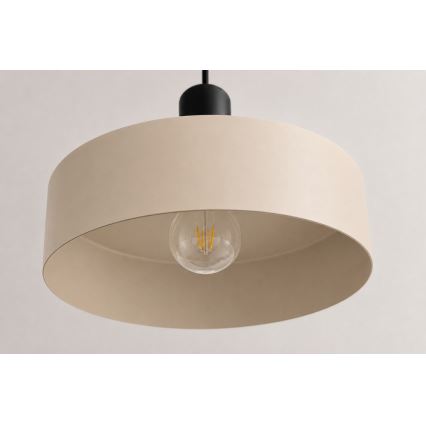 Κρεμαστό φωτιστικό οροφής LATTE 3xE27/60W/230V μπεζ/μαύρο
