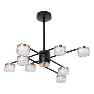 Κρεμαστό φωτιστικό οροφής LED 8xLED/6W/230V 3000-6500K διάμετρος 68 cm χρυσό/μαύρο