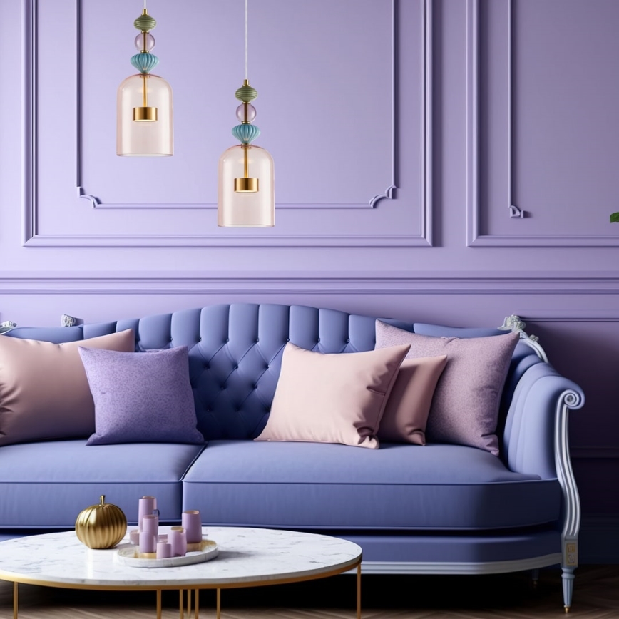 Κρεμαστό φωτιστικό οροφής LED  ARTE LED/12W/230V διάμετρος 16 cm ορειχάλκινο