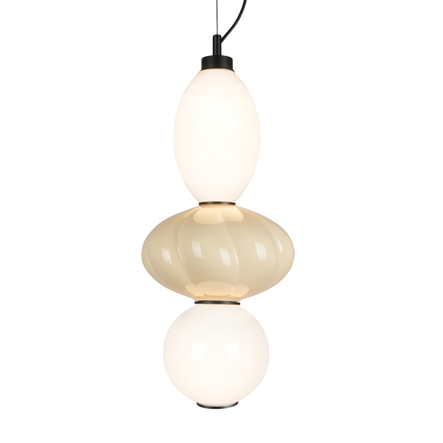 Κρεμαστό φωτιστικό οροφής LED ASCOLI LED/18W/230V διάμετρος 20 cm μπεζ