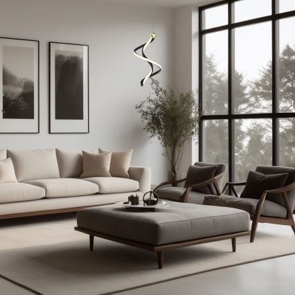 Κρεμαστό φωτιστικό οροφής LED COLIA LED/19W/230V μαύρο/χρυσό