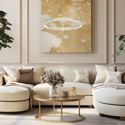 Κρεμαστό φωτιστικό οροφής LED ELEGANCE LED/36W/230V διάμετρος 60 cm χρυσό