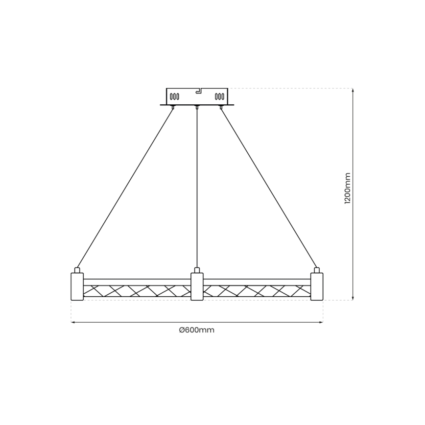 Κρεμαστό φωτιστικό οροφής LED ELEGANCE LED/36W/230V διάμετρος 60 cm χρυσό