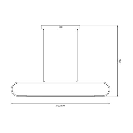 Κρεμαστό φωτιστικό οροφής LED FRAME LED/42W/230V μαύρο