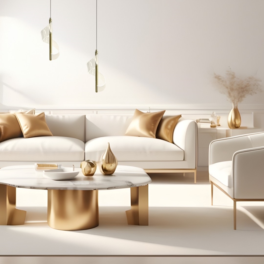 Κρεμαστό φωτιστικό οροφής LED LARGO LED/10W/230V χρυσό