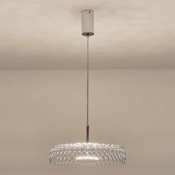 Κρεμαστό φωτιστικό οροφής LED LED/10W/230V 3000K γυαλιστερό χρώμιο διάμετρος 35 cm