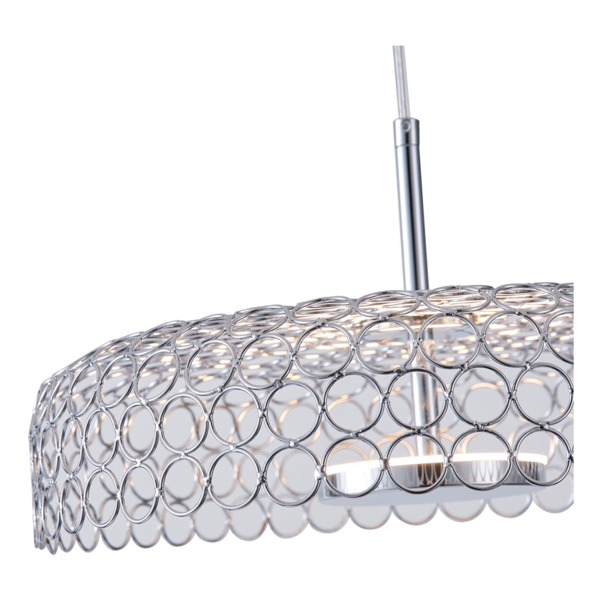 Κρεμαστό φωτιστικό οροφής LED LED/10W/230V 3000K γυαλιστερό χρώμιο διάμετρος 35 cm