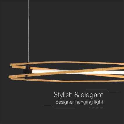 Κρεμαστό φωτιστικό οροφής LED LED/15W/230V 3000K καφέ