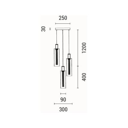 Κρεμαστό φωτιστικό οροφής LED LED/21W/230V 3000K