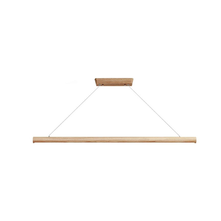 Κρεμαστό φωτιστικό οροφής LED LED/22W/230V 4000K 120 cm τέφρα/μασίφ ξύλο