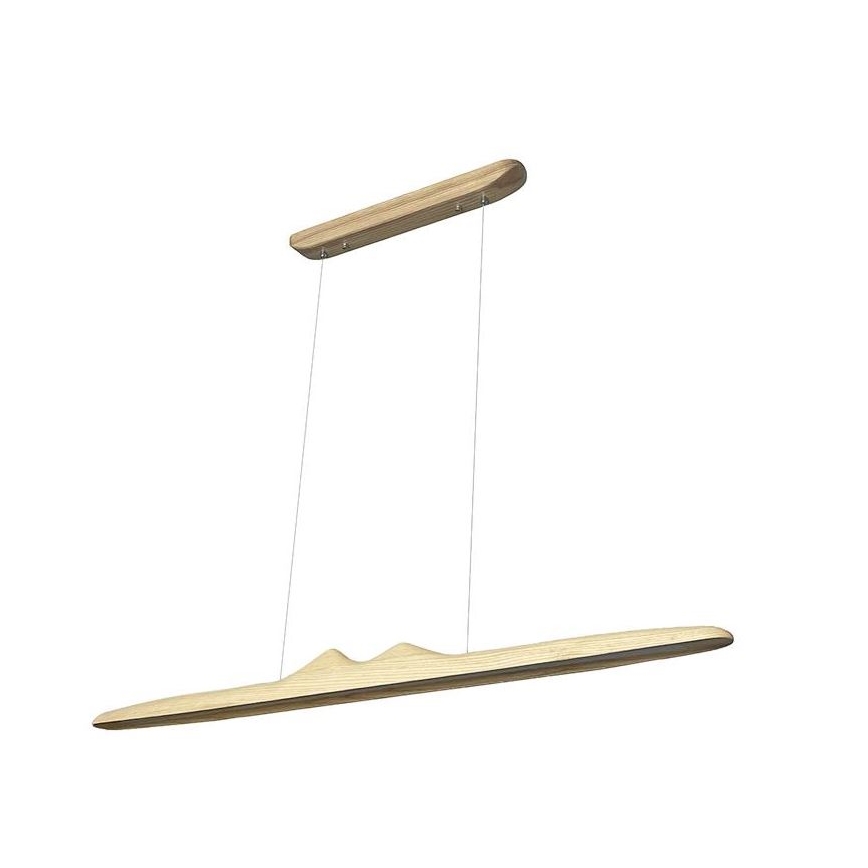 Κρεμαστό φωτιστικό οροφής LED LED/22W/230V 4000K 120 cm τέφρα/μασίφ ξύλο