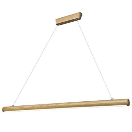 Κρεμαστό φωτιστικό οροφής LED LED/26W/230V 4000K 150 cm τέφρα/μασίφ ξύλο