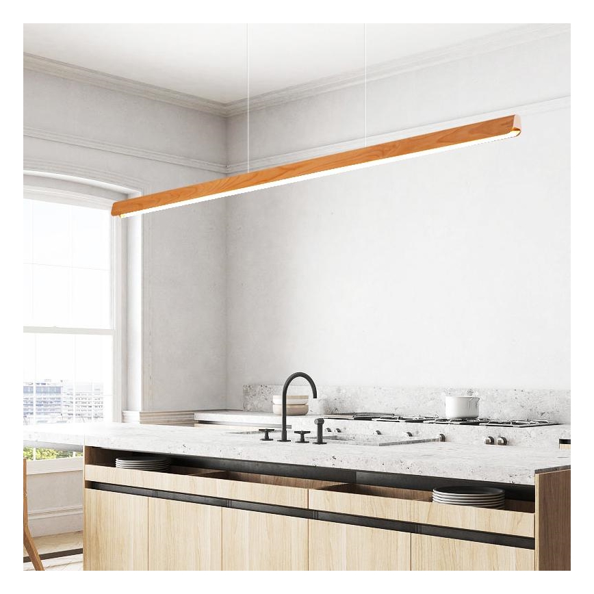 Κρεμαστό φωτιστικό οροφής LED LED/26W/230V 4000K 150 cm οξιά/μασίφ ξύλο
