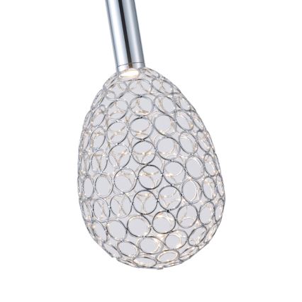 Κρεμαστό φωτιστικό οροφής LED LED/6,3W/230V 3000K γυαλιστερό χρώμιο διάμετρος 14 cm