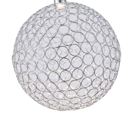 Κρεμαστό φωτιστικό οροφής LED LED/6,3W/230V 3000K γυαλιστερό χρώμιο διάμετρος 25 cm