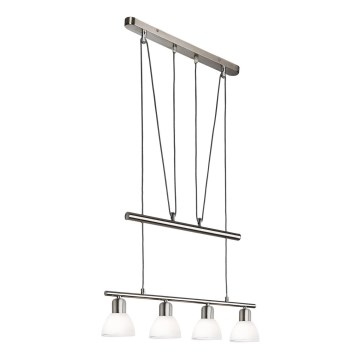 Κρεμαστό φωτιστικό οροφής LED MATTES 4xE14/4W/230V 3000K γυαλιστερό χρώμιο