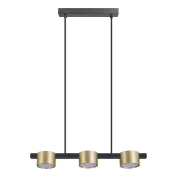 Κρεμαστό φωτιστικό οροφής LED MIRELLA 3xGX53/6W/230V χρυσό/μαύρο