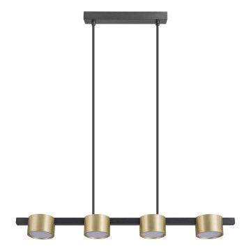 Κρεμαστό φωτιστικό οροφής LED MIRELLA 4xGX53/6W/230V χρυσό/μαύρο