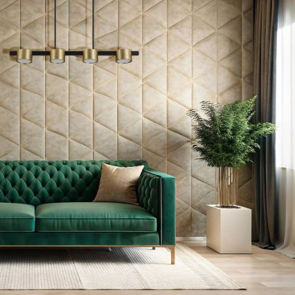 Κρεμαστό φωτιστικό οροφής LED MIRELLA 4xGX53/6W/230V χρυσό/μαύρο