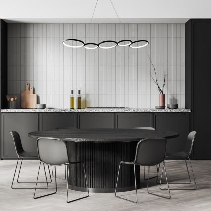 Κρεμαστό φωτιστικό οροφής LED OLYMPIA 5xLED/10W/230V μαύρο