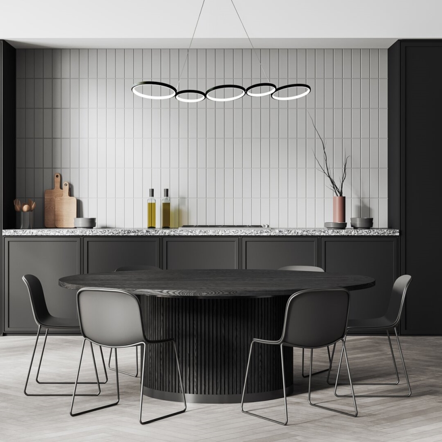 Κρεμαστό φωτιστικό οροφής LED OLYMPIA 5xLED/10W/230V μαύρο