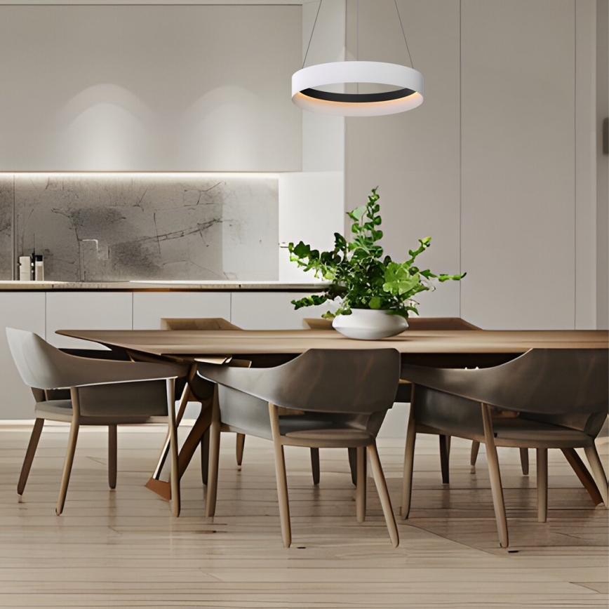 Κρεμαστό φωτιστικό οροφής LED ORBITA LED/52W/230V λευκό/μαύρο