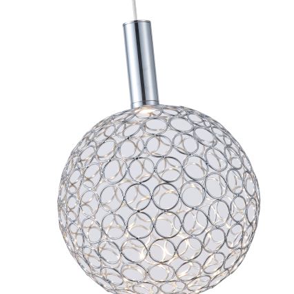 Κρεμαστό φωτιστικό οροφής LED PERFORATO LED/6,3W/230V 3000K γυαλιστερό χρώμιο διάμετρος 20 cm