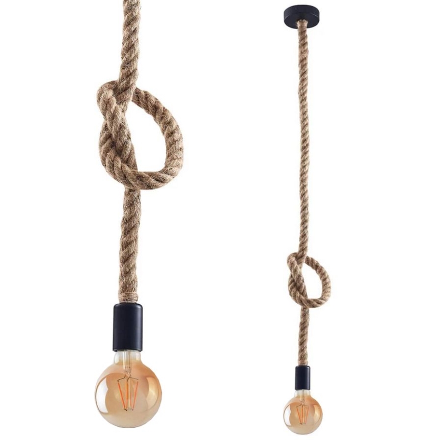 Κρεμαστό φωτιστικό οροφής LED ROPE 1xE27/8W/230V