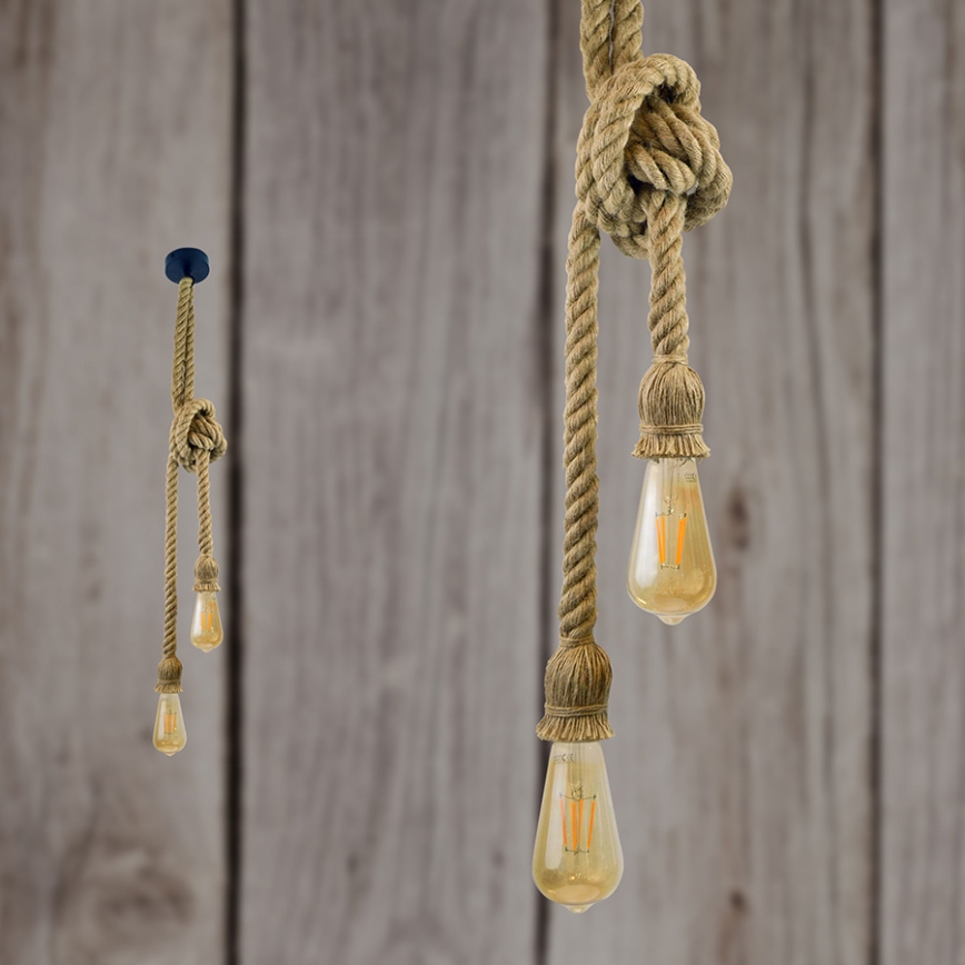 Κρεμαστό φωτιστικό οροφής LED ROPE 2xE27/10W/230V