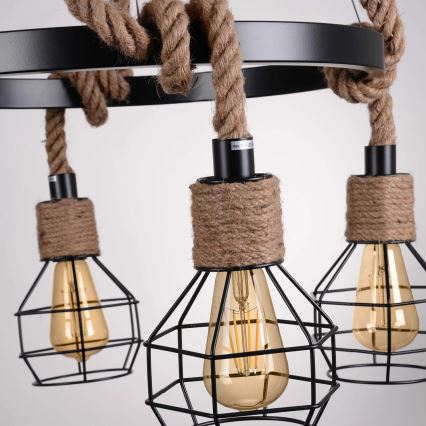 Κρεμαστό φωτιστικό οροφής LED ROPE ALEGRA 4xE27/10W/230V