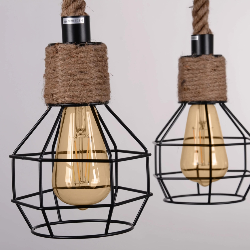 Κρεμαστό φωτιστικό οροφής LED ROPE ALEGRA 4xE27/10W/230V