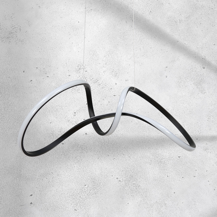 Κρεμαστό φωτιστικό οροφής LED ΤESORO LED/48W/230V μαύρο