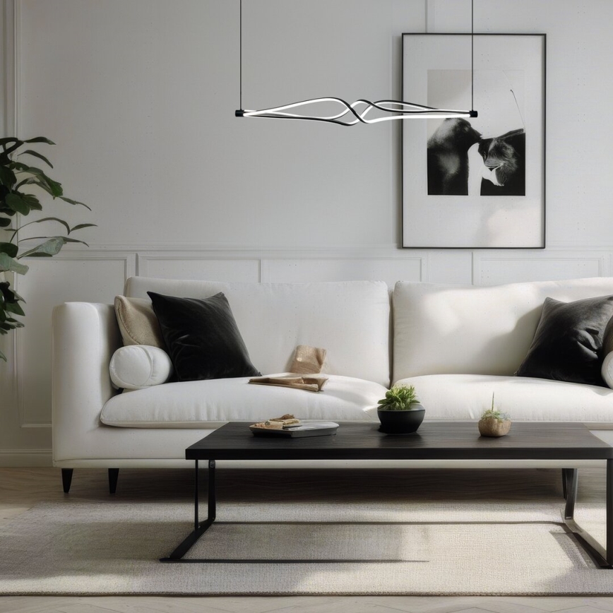 Κρεμαστό φωτιστικό οροφής LED TWISTER LED/56W/230V μαύρο