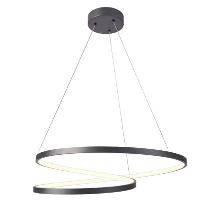 Κρεμαστό φωτιστικό οροφής LED ZEFIRA LED/52W/230V 4000K διάμετρος 60 cm ανθρακί