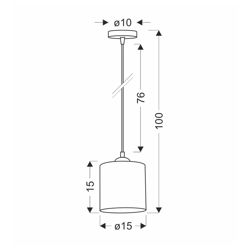Κρεμαστό φωτιστικό οροφής LEGNO 1xE27/40W/230V διάμετρος 15 cm καφέ