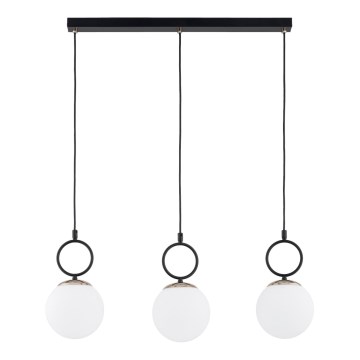 Κρεμαστό φωτιστικό οροφής LISTER 3xE14/10W/230V μαύρο/λευκό