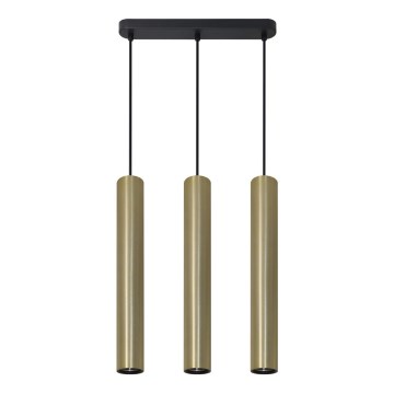 Κρεμαστό φωτιστικό οροφής LUNGOMARE 3xGU10/10W/230V χρυσό