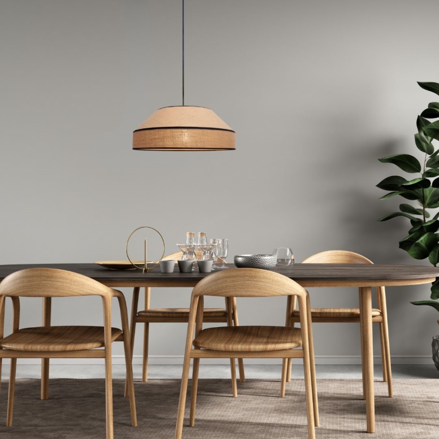 Κρεμαστό φωτιστικό οροφής MANISO 1xE27/60W/230V διάμετρος 45 cm μπεζ