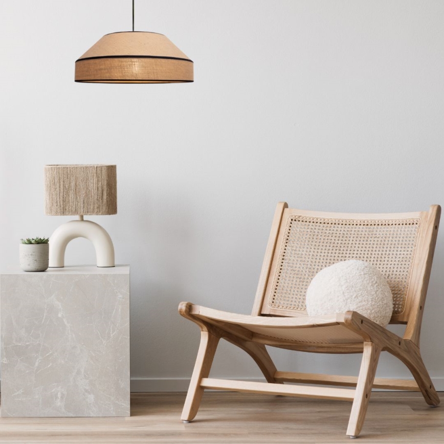 Κρεμαστό φωτιστικό οροφής MANISO 1xE27/60W/230V διάμετρος 45 cm μπεζ