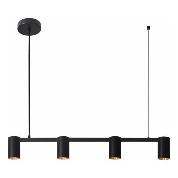 Κρεμαστό φωτιστικό οροφής  MARIBEL 4xGU10/10W/230V μαύρο